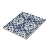 Elegant, sierblauw, marineblauw, wit tegeltje (Zijkant)