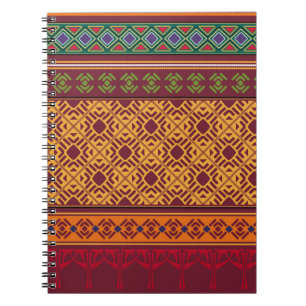 Elegant sierlijk Afrika: Indiaas etnisch patroon Notitieboek