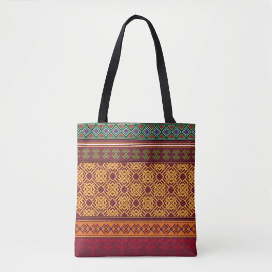 Elegant sierlijk Afrika: Indiaas etnisch patroon Tote Bag (Voorkant)