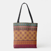 Elegant sierlijk Afrika: Indiaas etnisch patroon Tote Bag (Achterkant)