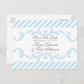 Elegant sierlijk Briefkaart Save the Date (Voorkant / Achterkant)
