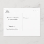Elegant sierlijk Briefkaart Save the Date (Achterkant)