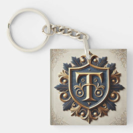 Elegant Sierlijk Heraldisch Schild Sleutelhanger