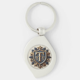 Elegant Sierlijk Heraldisch Schild Sleutelhanger