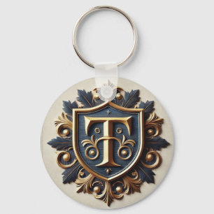 Elegant Sierlijk Heraldisch Schild Sleutelhanger