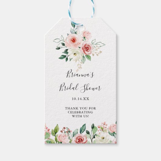Elegant sierlijk herfst bloemenVrijgezellenfeest Cadeaulabel (Voorkant)