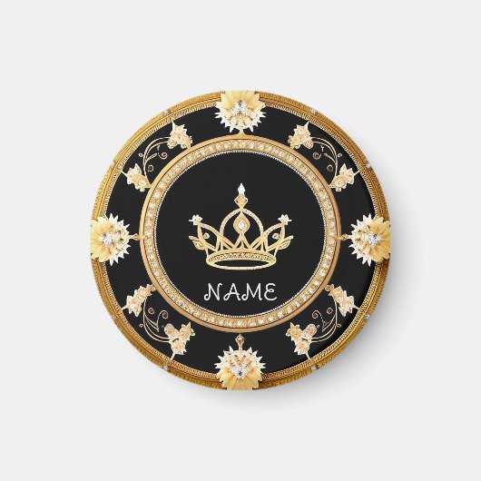 Elegant Sierlijk Koninklijk Kroonsymbool Magneet (Voorkant)