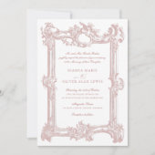  Elegant Sierlijk Lijst Bruiloft Kaart (Voorkant)