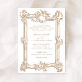  Elegant Sierlijk Lijst Bruiloft Kaart