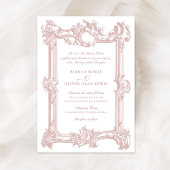  Elegant Sierlijk Lijst Bruiloft Kaart