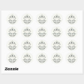 Elegant Sierlijk Trouw Monogram Ronde Sticker (Vel)