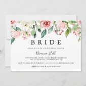 Elegant sierlijke herfst bloemenbruid Vrijgezellen Kaart (Voorkant)