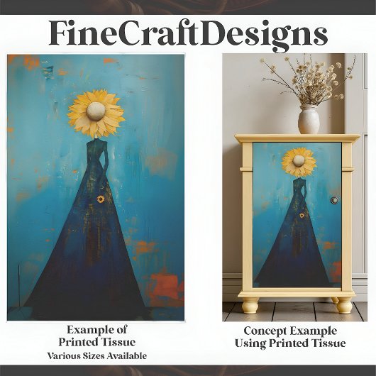 Elegant sierlijke lange willowy zonnebloem meisje  tissuepapier