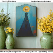 Elegant sierlijke lange willowy zonnebloem meisje  tissuepapier