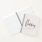 Elegant sierlijke script ecru trouwplannen notitieboek (Binnen)