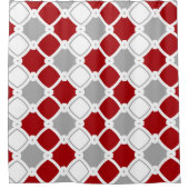 Elegant sieroog, wit, bruin, grijs douchegordijn (Voorkant)