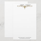 Elegant sierpapier briefpapier (Voorkant / Achterkant)