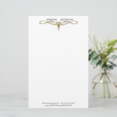 Elegant sierpapier briefpapier (Staand voorkant)