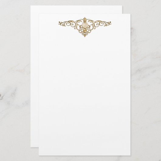 Elegant sierpapier briefpapier (Voorkant / Achterkant)