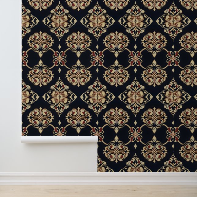 Elegant sierpatroon behang (Applicatie)