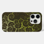Elegant sierspiraal groen wijnstokken deco patroon Case-Mate iPhone case (Achterkant (horizontaal))