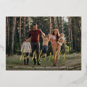 Elegant Signature | Horizontale foto Folie Feestdagenkaart (Voorkant)