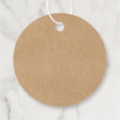 Elegant Signature Rustic Kraft Wedding Bedankt Bedankjes Labels (Achterkant)