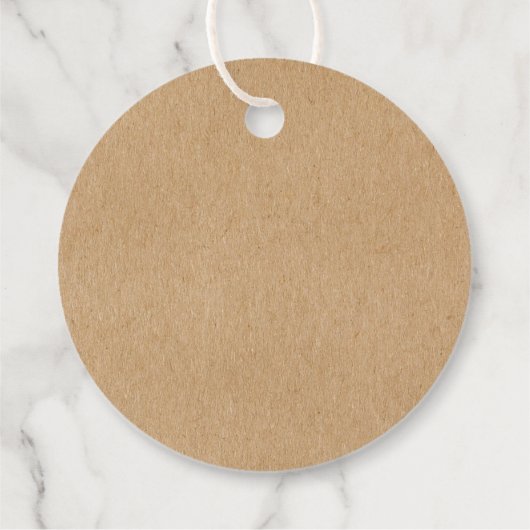 Elegant Signature Rustic Kraft Wedding Bedankt Bedankjes Labels (Achterkant)