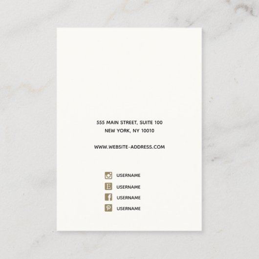 Elegant Signature Script Gradient Earning Display Visitekaartje (Achterkant)