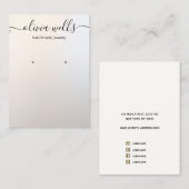 Elegant Signature Script Gradient Earning Display Visitekaartje (Voorkant / Achterkant)