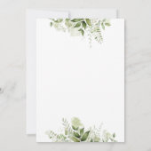 Elegant Signature Script Greenery Leaves Wedding Kaart (Achterkant)