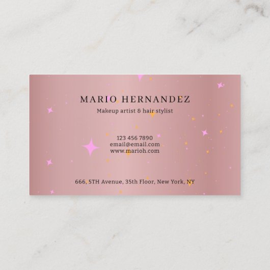 Elegant Signature Script Kalligrafie Estheticus Visitekaartje (Achterkant)