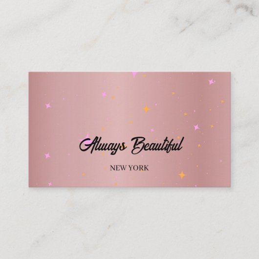 Elegant Signature Script Kalligrafie Estheticus Visitekaartje (Voorkant)