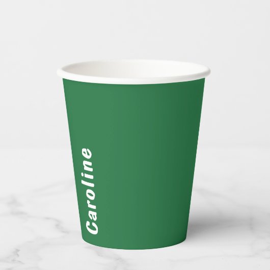 Elegant Signature Script Monogram Papieren Bekers (Voorkant)