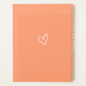 Elegant Signature Script Peach Wedding Planner (Achterkant)