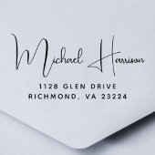 Elegant Signature Script Return Address Rubberstempel