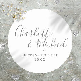 Elegant Signature Script Ronde Sticker