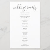 Elegant Signature Script Wedding Program (Achterkant)