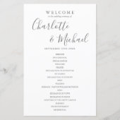 Elegant Signature Script Wedding Program (Voorkant)