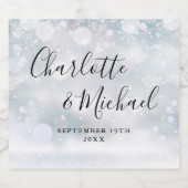 Elegant Signature Script Winter SneeuwvlokkenBruil Bier Etiket (Enkel label)