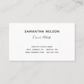 Elegant Signature Turquoise Gold N Monogram Logo Visitekaartje (Achterkant)