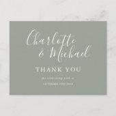 Elegant Signature Wedding Bedankt Briefkaart (Voorkant)