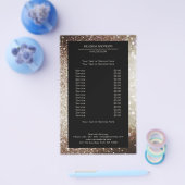 Elegant Silber Gold beidseitig Flyer (Enkel)