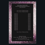 Elegant Silber Lila beidseitig Flyer<br><div class="desc">Ein elegantes und raffiniertes Design mit einem digitalen Bild aus Silber-Lila-Glitter. Achtung: Bei der Herstellung wird keine echte Folie verwendet,  sondern nur die Farbe gründlich aufgedruckt. Füge deine Daten,  Logo,  Firmendetails und Bilder in Minuten hinzu.</div>