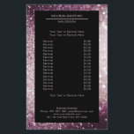 Elegant Silber Lila beidseitig Flyer<br><div class="desc">Ein elegantes und raffiniertes Design mit einem digitalen Bild aus Silber-Lila-Glitter. Achtung: Bei der Herstellung wird keine echte Folie verwendet, sondern nur die Farbe gründlich aufgedruckt. Füge deine Daten, Logo, Firmendetails und Bilder in Minuten hinzu.</div>