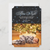 Elegant Silent Night Kaart voor Kerstmis (Voorkant)
