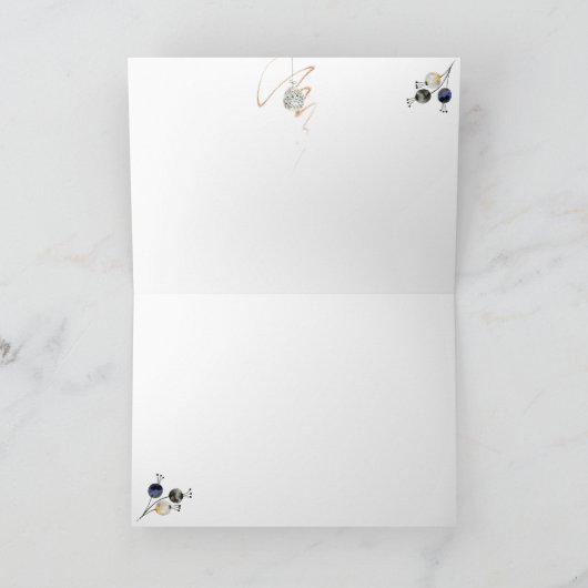 Elegant Silent Night Kaart voor Kerstmis (Binnen)