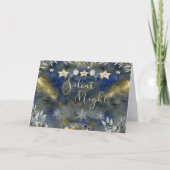 Elegant Silent Night Kaart voor Kerstmis (Voorkant)