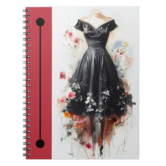 Elegant Silhouet Schetsboek Notitieboek (Voorkant)