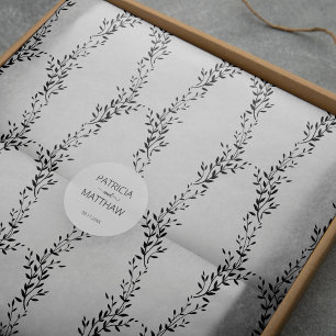 Elegant silhouet van bladeren cadeaupapier